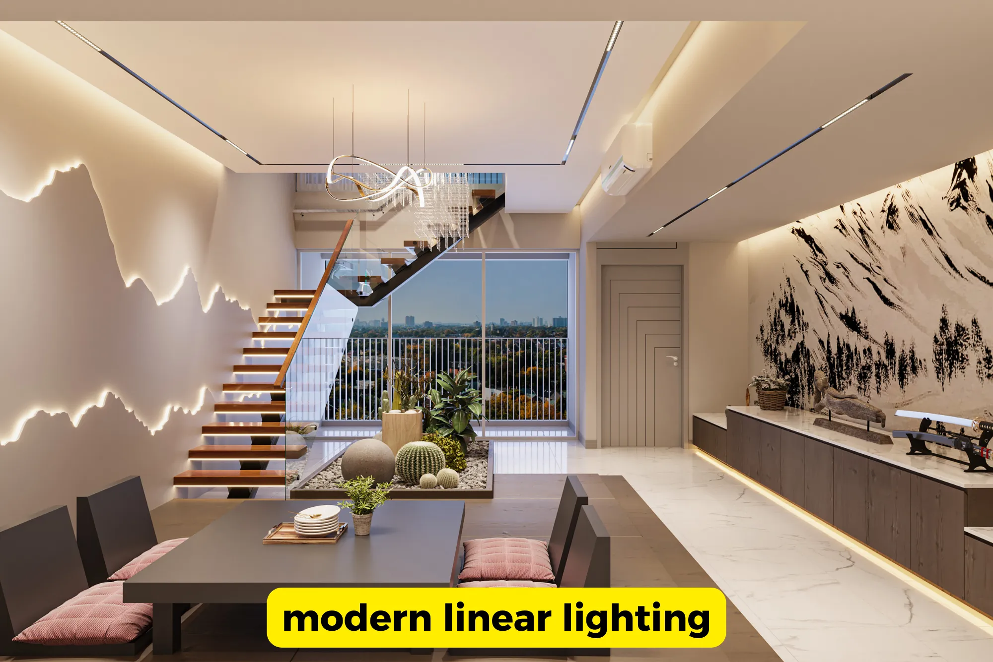 modern linear lighting