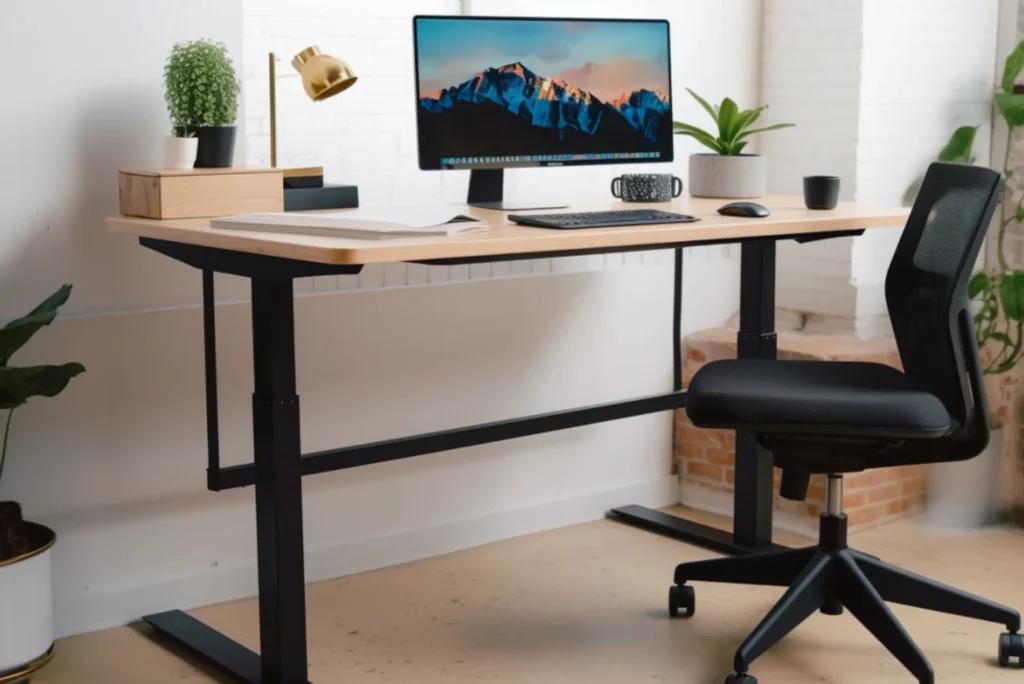 How does a standing screen improve workspace