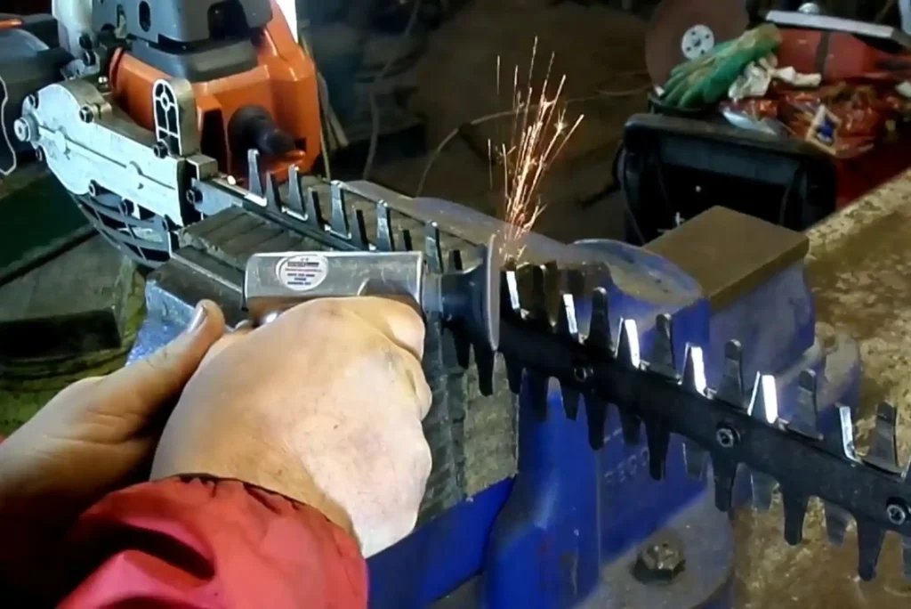 Sharpen a Hedge Trimmer Blade