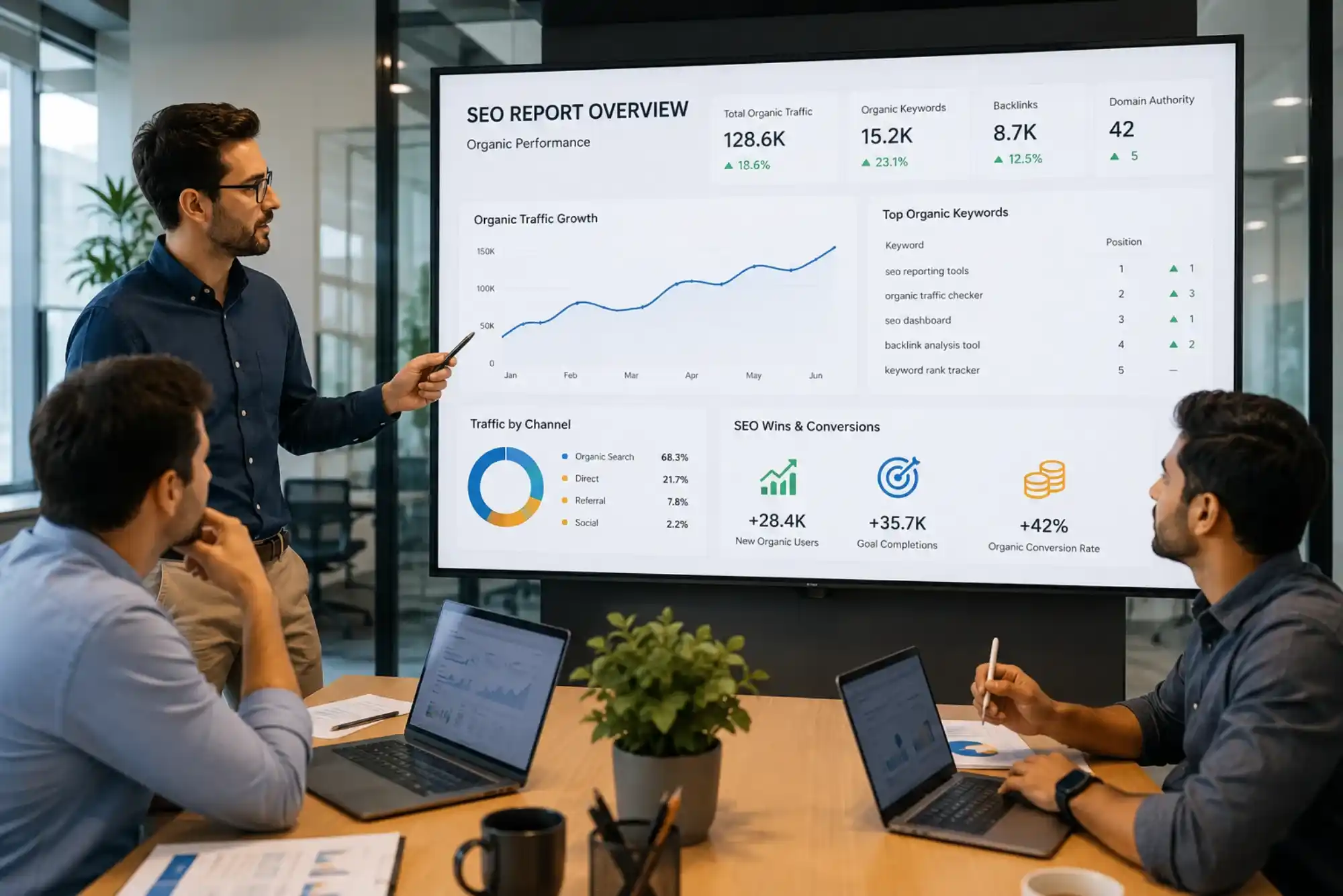Best SEO Reporting Tools for Agencies measuring organic traffic gains and SEO wins in 2026